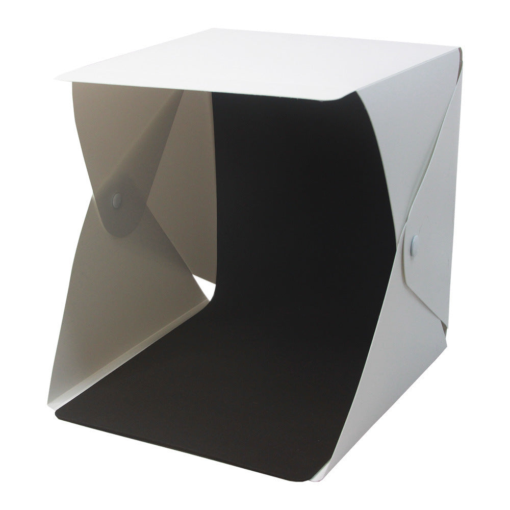KTX-183123 20cm Portable Pop-Up LED Light Box for Personal Photography with Black and White Backgrounds
