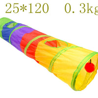 HKM-642003 Extra Long Cat Tunnel - 25 x 120 cm, Soft, Easy-Clean Material, Folds for Convenient Storage