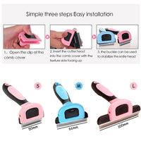 HKM-116115 Pet Hair Removal Comb for Dogs and Cats ¨C Reduces Shedding by 90%