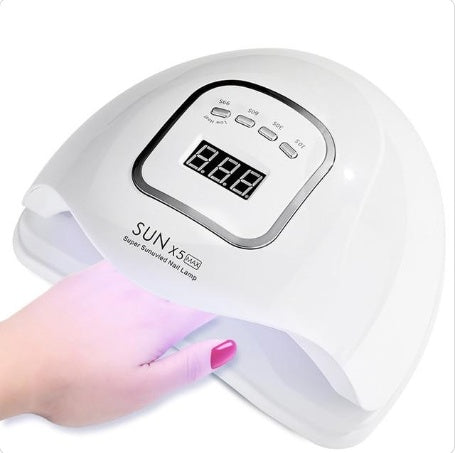 HKM-468243 80W Nail Phototherapy Lamp Set with Gel Nail Polish in 20 Colors and Base/Top Coat