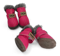 HKM-566803 Warm Waterproof Dog Snow Boots for Autumn and Winter - Non-Slip, Wear-Resistant Design in Multiple Colors