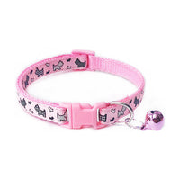 HKM-691923 Cartoon Pattern Adjustable Dog and Cat Collar - 1.0cm Width, 19-32cm Adjustable Range