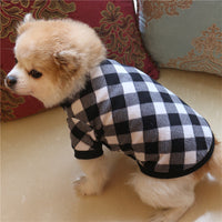 HKM-751379 Cozy Black and White Polar Fleece Jacket for Pets - Casual Fall/Winter Style