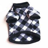 HKM-751379 Cozy Black and White Polar Fleece Jacket for Pets - Casual Fall/Winter Style