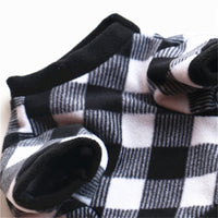 HKM-751379 Cozy Black and White Polar Fleece Jacket for Pets - Casual Fall/Winter Style