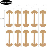 HKM-531475 Cotton Toe Stickers for Quick Pedicure and Nail Care - Skin Color, Free Size