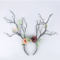 HKM-078419 Floral Women's Headband with Natural Style - Handmade, 18cm Inner Diameter