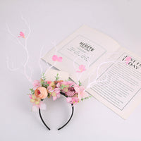 HKM-078419 Floral Women's Headband with Natural Style - Handmade, 18cm Inner Diameter