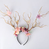HKM-078419 Floral Women's Headband with Natural Style - Handmade, 18cm Inner Diameter