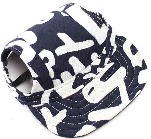HKM-695571 Camouflage Canvas Dog Baseball Cap - Sun Protection Hat for Pets