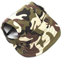 HKM-695571 Camouflage Canvas Dog Baseball Cap - Sun Protection Hat for Pets