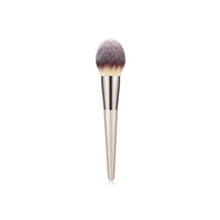 HKM-038739 Champagne Gold Wooden Handle Makeup Brush Set - 7, 9, or 10 Brushes Available