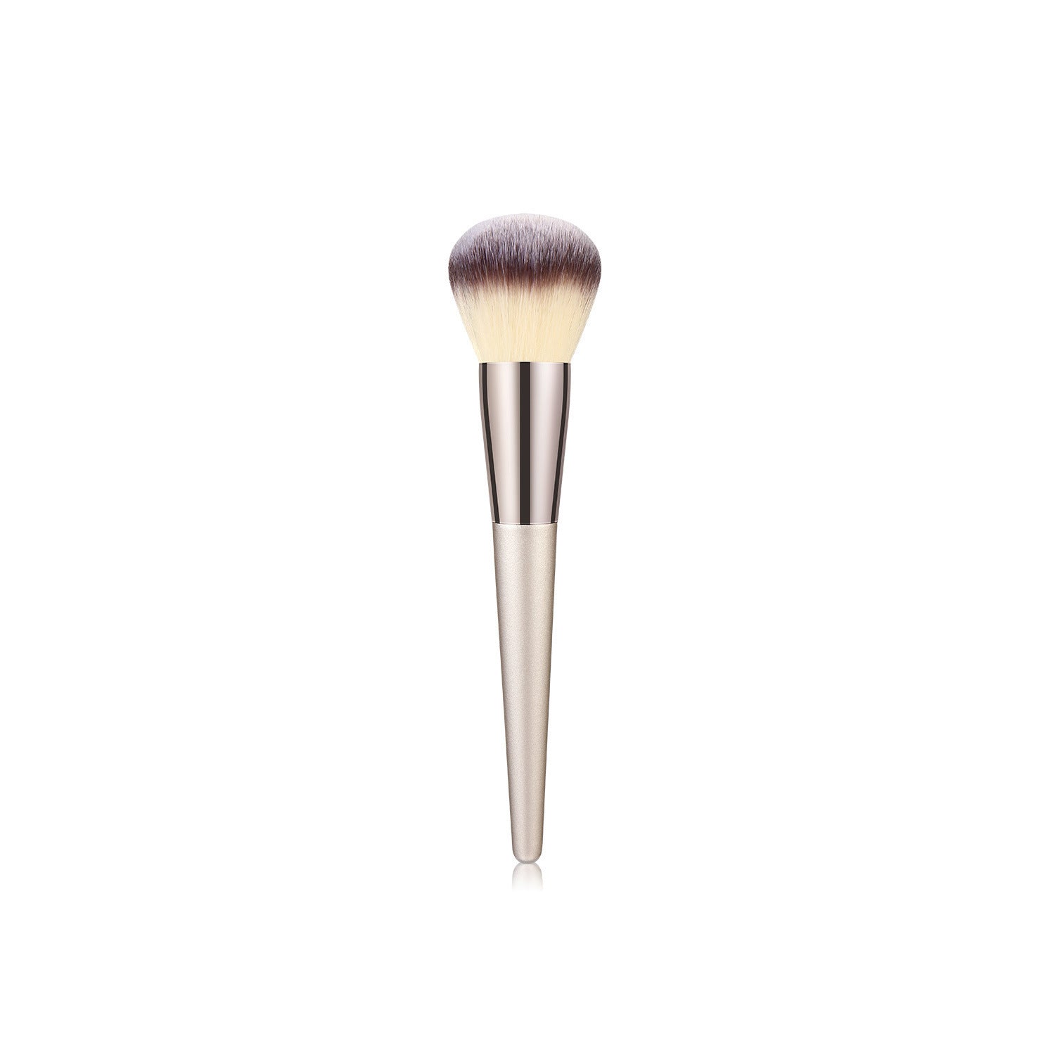 HKM-038739 Champagne Gold Wooden Handle Makeup Brush Set - 7, 9, or 10 Brushes Available