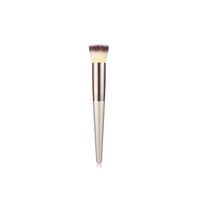 HKM-038739 Champagne Gold Wooden Handle Makeup Brush Set - 7, 9, or 10 Brushes Available