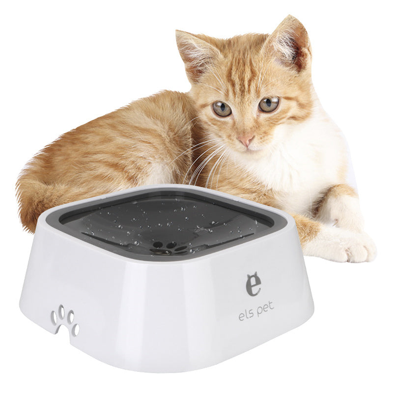JMT-821770 Slow Water Feeder Pet Fountain - 1.5L Floating Water Bowl with Anti-Overflow Design for Cats and Dogs