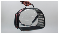 HKM-199379 Transparent Foldable Cat and Dog Backpack with Breathable 4-Sided Design