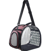 HKM-199379 Transparent Foldable Cat and Dog Backpack with Breathable 4-Sided Design