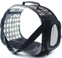 HKM-199379 Transparent Foldable Cat and Dog Backpack with Breathable 4-Sided Design