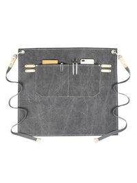 HKM-791315 Customizable Canvas Half Apron for Baking, Cooking, and Barbecue – Multiple Colors Available