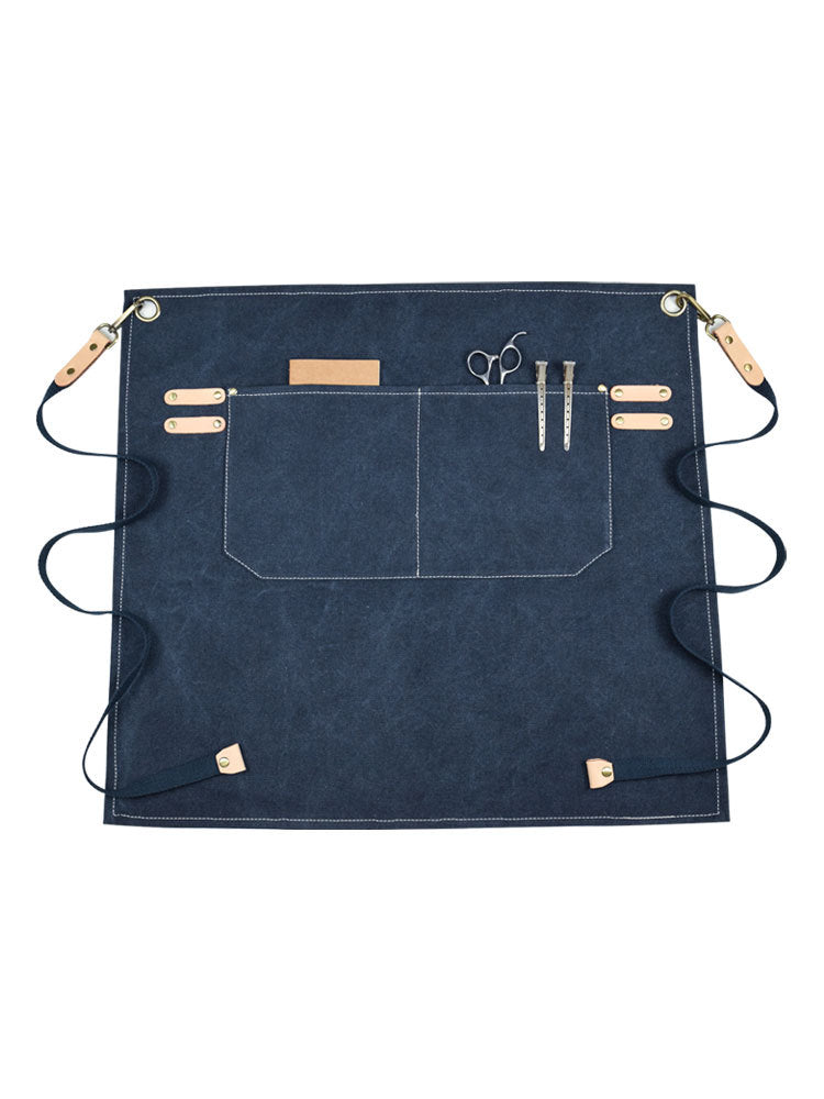HKM-791315 Customizable Canvas Half Apron for Baking, Cooking, and Barbecue – Multiple Colors Available
