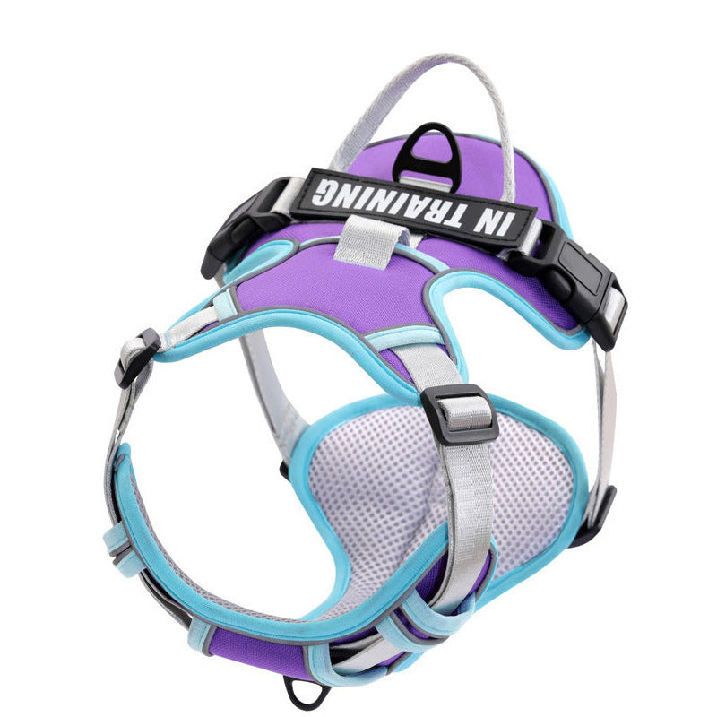 HKM-131731 Reflective Chest Harness for Small to Large Dogs - Adjustable Nylon Strap for Safe Walking