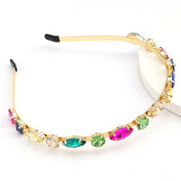 HKM-355219 Elegant Double Alloy Inlaid Drill Women's Headband for Special Occasions