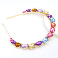 HKM-355219 Elegant Double Alloy Inlaid Drill Women's Headband for Special Occasions