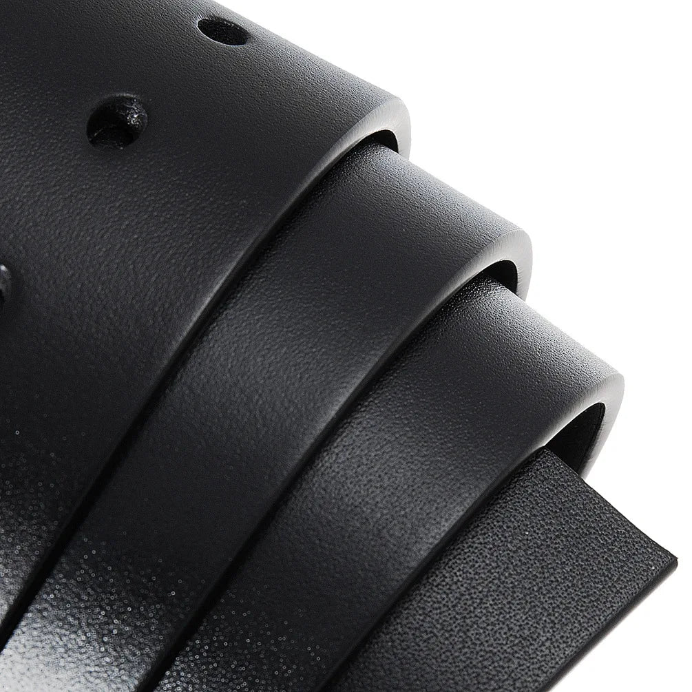 HKM-362259 Designer Leather Pin Buckle Belt 3.8CM Width - Versatile Fashion Accessory