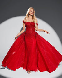 HKM-513427 Elegant Red Evening Dress for Women - Style EZ25076