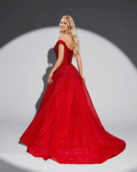 HKM-513427 Elegant Red Evening Dress for Women - Style EZ25076