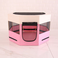 HKM-151123 Solid Wood Frame Octagonal Cat Kennel, Waterproof 600D Oxford Cloth with Scratch Resistance