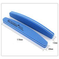HKM-789011 Sponge Rubbing Waterproof Nail File Double-Sided Half-Moon Manicure Tool