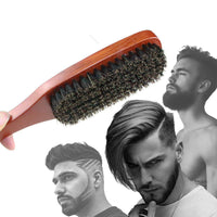 HKM-494035 Multifunctional Beech Wood Beard Brush for Cleaning, Styling, and Hair Finishing