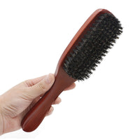 HKM-494035 Multifunctional Beech Wood Beard Brush for Cleaning, Styling, and Hair Finishing