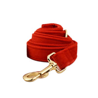 HKM-947795 Velvet Fabric Dog Collar Set with Leash, Bow, Flower, Vest, and Poop Bag