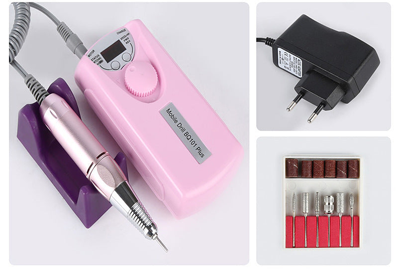 HKM-017235 Portable Rechargeable Nail Polisher and Grinding Machine - 110-240V, ABS, 20W, 30000mAh, 7.3*15.5*1.8CM