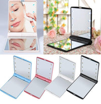 HKM-518547 Portable Folding LED Cosmetic Mirror for Easy Touch-Ups