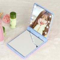 HKM-518547 Portable Folding LED Cosmetic Mirror for Easy Touch-Ups