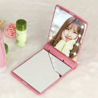 HKM-518547 Portable Folding LED Cosmetic Mirror for Easy Touch-Ups