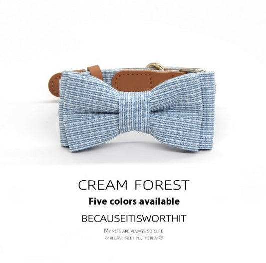 HKM-702291 Adjustable Bow Collar for Small and Medium-Sized Dogs - Multiple Colors Available