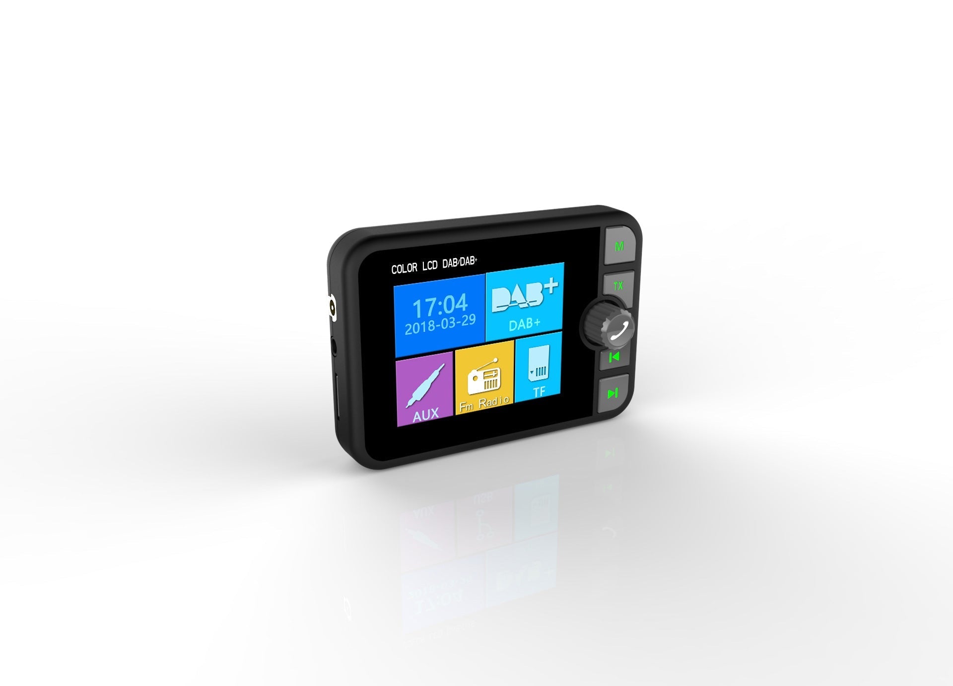 KTX-617619 Bluetooth DAB Digital Car Receiver with 2.4-Inch Color Screen and MP3 Functionality