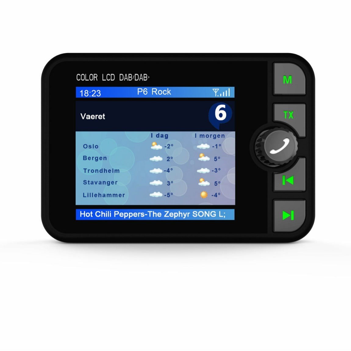 KTX-617619 Bluetooth DAB Digital Car Receiver with 2.4-Inch Color Screen and MP3 Functionality