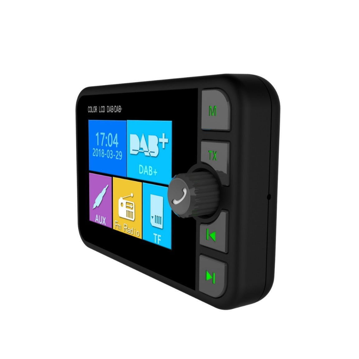 KTX-617619 Bluetooth DAB Digital Car Receiver with 2.4-Inch Color Screen and MP3 Functionality