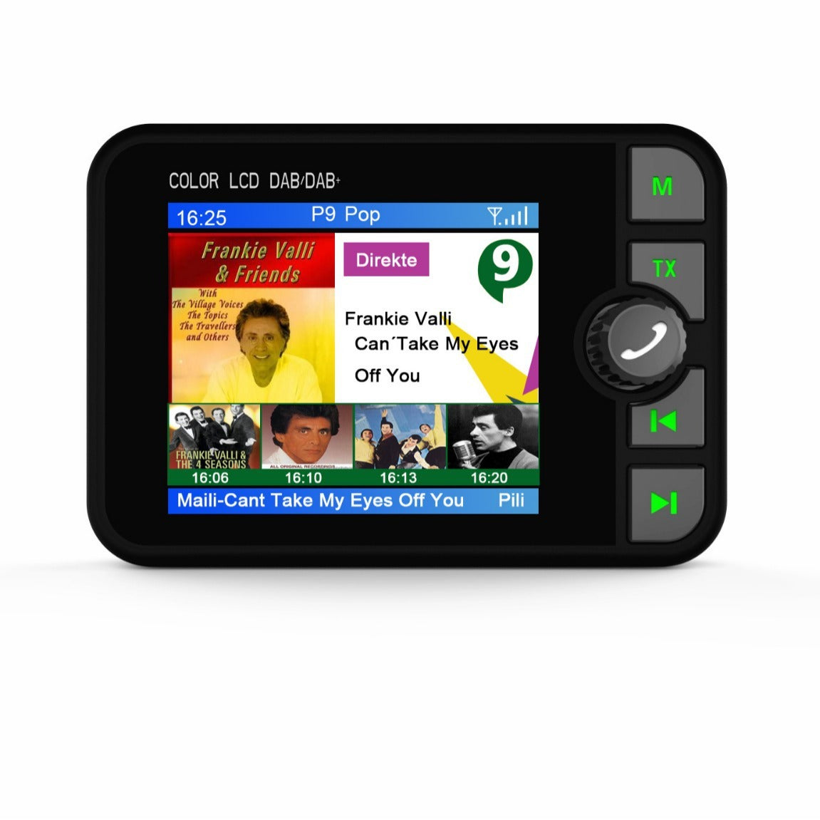 KTX-617619 Bluetooth DAB Digital Car Receiver with 2.4-Inch Color Screen and MP3 Functionality