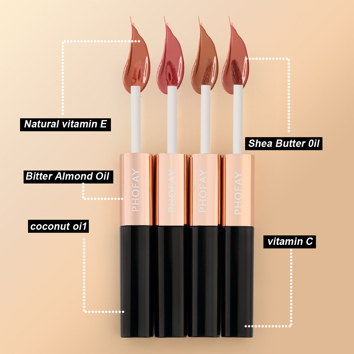 HKM-039699 Double Head Non-Stick Lip Gloss Cup with Dual Application технологии