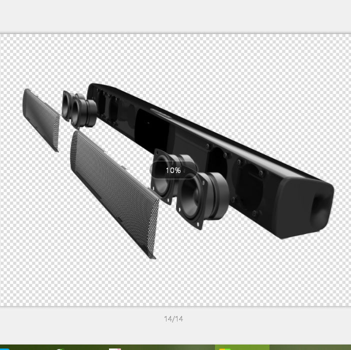 KTX-855699 Portable 20W Bluetooth Speaker with Subwoofer, FM Radio, and 6-Hour Battery Life for TV and Computer Sound Systems