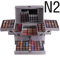 HKM-746771 Matte Eyeshadow Cosmetic Case with Multi-Function Makeup Tray for Diverse Skin Tones