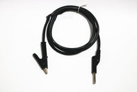 HKM-766675 4mm Male to Male Banana Plug Test Lead Cable - 1 Meter Silicone Coated, Pure Copper, 12A Current Capacity