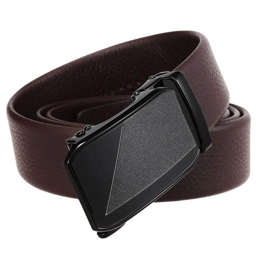 HKM-440147 Genuine Leather Men's Belt with Removable Buckle - Model Ly36-24683-5