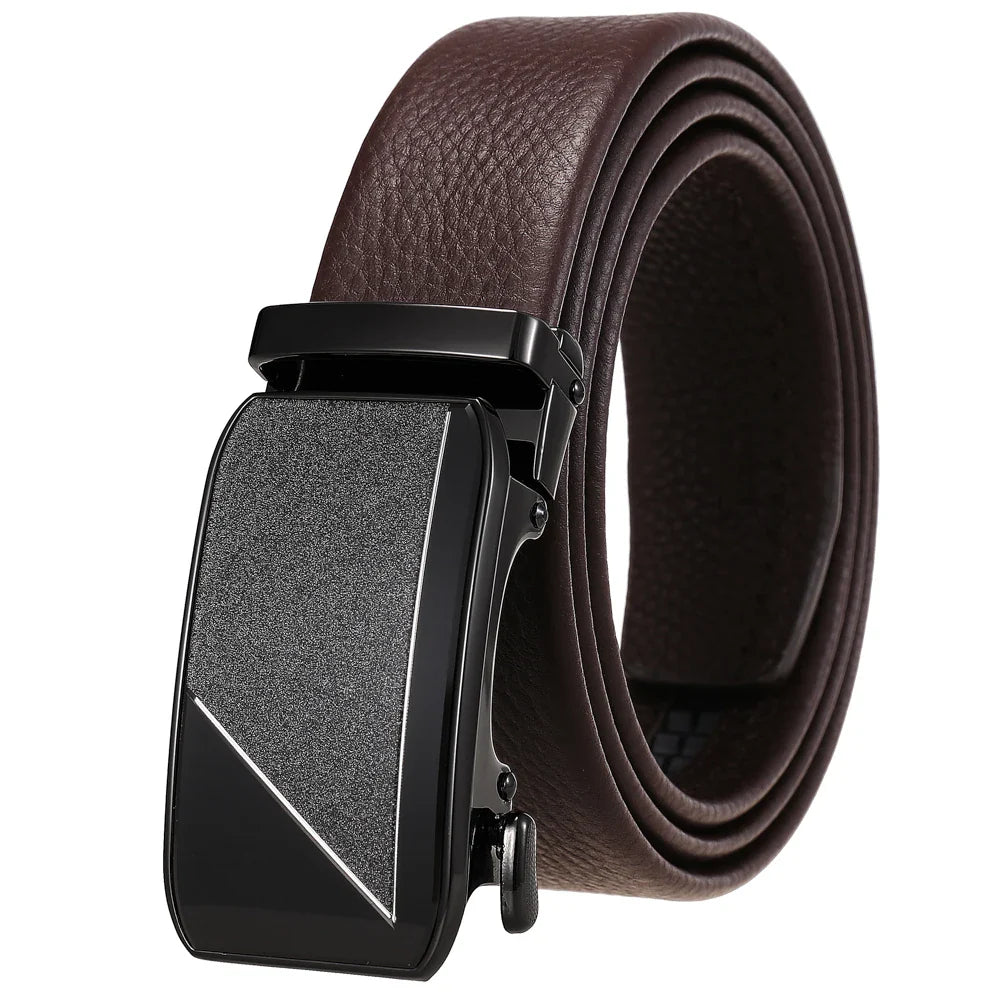 HKM-440147 Genuine Leather Men's Belt with Removable Buckle - Model Ly36-24683-5